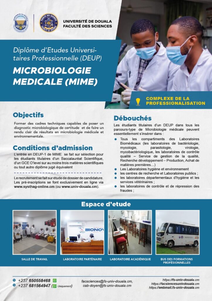 Microbiologie médicale – Faculté des Sciences Douala